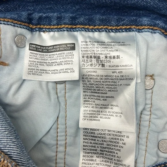 Original 501 Levi Jean shorts, cut offs, raw hems, Sz. 27, button up fly, EUC - Picture 14 of 14